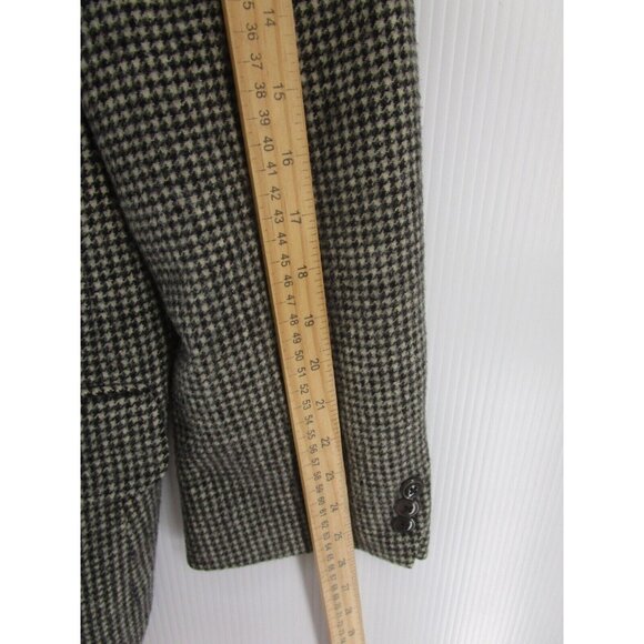 Eddie Bauer Sport Coat 46 Tall AKA Houndstooth Blazer Camel Flannel - Picture 6 of 12